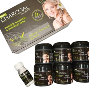 Complete Charcoal Facial Kit Six Steps to Radiant Skin by clickone.pk
