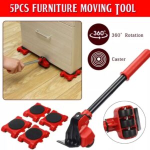 (5 in 1) Heavy Furniture Moving Kit | Lifter, Shifter, Slider, Remover, Rolling Wheel Set – PKR 1199