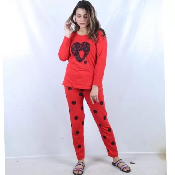 Buy Red Heart Printed Sleepwear for Ladies - Comfortable Night Dress Online