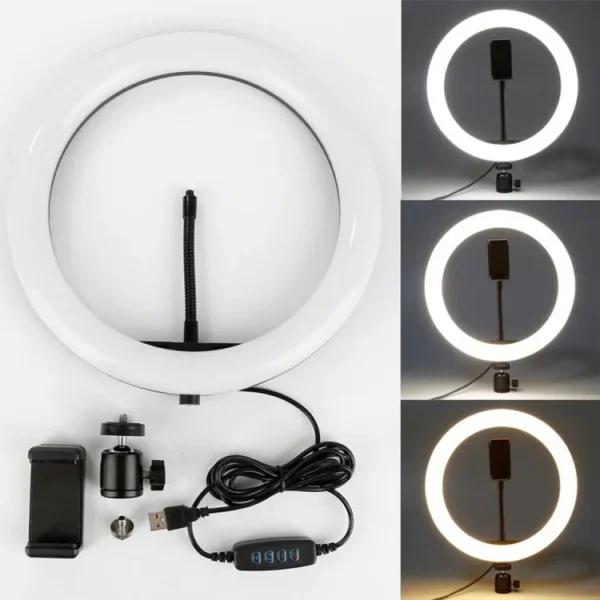 All-in-One LED Ring Light | Rechargeable, Adjustable & Portable for Perfect Selfies, Makeup, Videos & Live Streaming