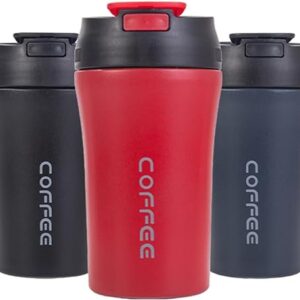 Coffee Travel Mug Stainless Steel Vacuum Coffee Cup Leakproof with Screw Lid Double Wall Coffee Tumbler Reusable Thermal Cup for Hot/(random color)