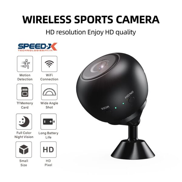 A10 1080p HD WiFi Mini Camera with Pix Link App - Wireless Sports Camera.