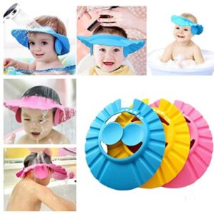 Baby Shower Cap with Ear Protector - Adjustable & Soft (Random Color)