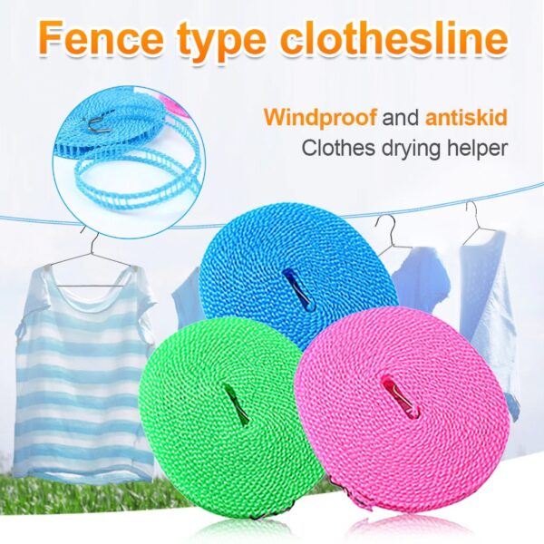 Cloth Hanging Rope Clothesline 5 Meters (Random Colour)