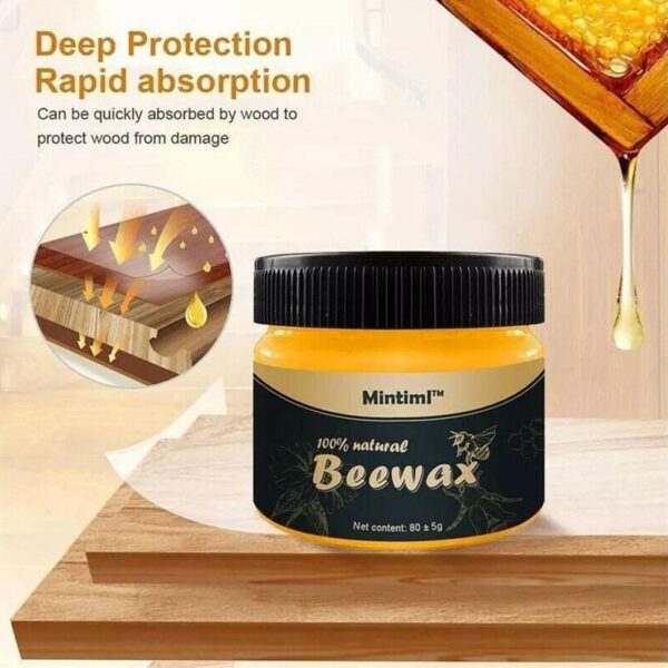 Beewax Furniture Polish 85ml – Wood Polish & Shiner for Tables, Chairs, Floors