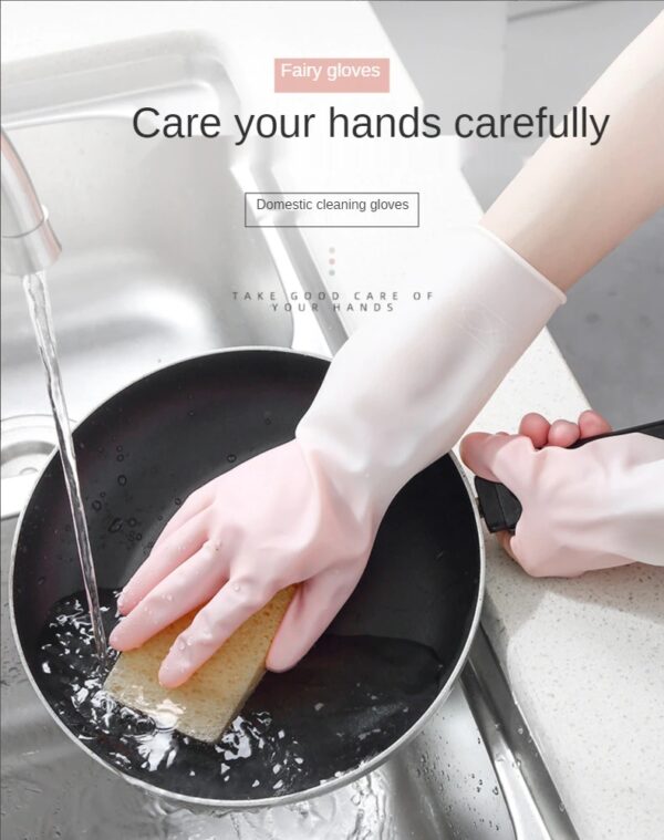 1 Pair Silicone Cleaning Gloves with Scrubber