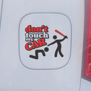 Dont Touch My Car Sticker (Black & Red), Car decoration, Car Accessories, Stickers for Car