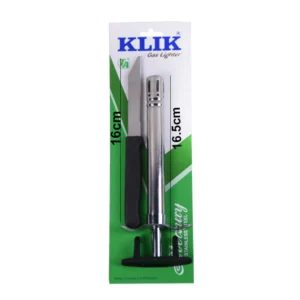 KLIK Sparkle Gas Lighter Stainless Steel with Knife | Dual-Function Kitchen Tool