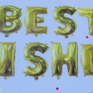 Best Wishes - Golden Foil Balloons