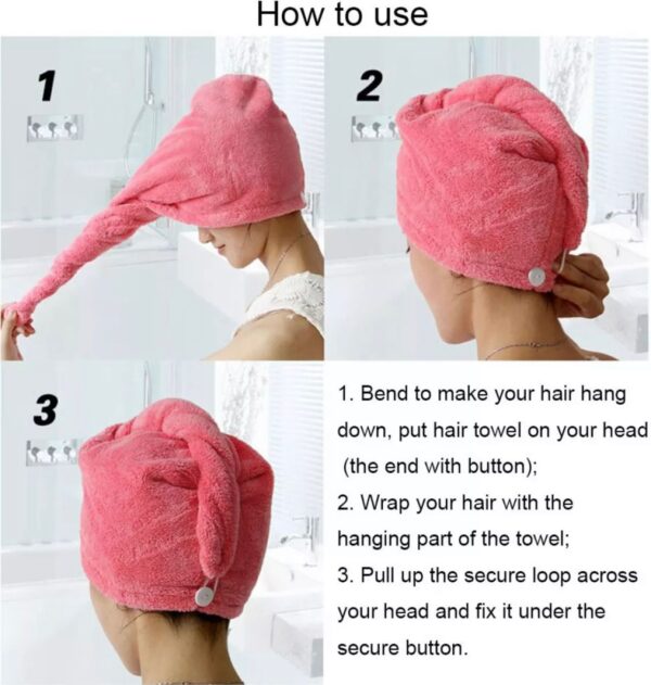 Hair Dryer Cap Towel for Women – Quick & Easy Hair Wrap (Random Color) 