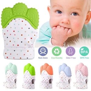 Baby Silicone Teething Mitten Gloves - Newborn Chewable Teether