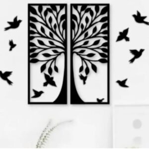 Buy Classical Tree with Birds Wooden Wall Art 2-Piece Set for Home Décor