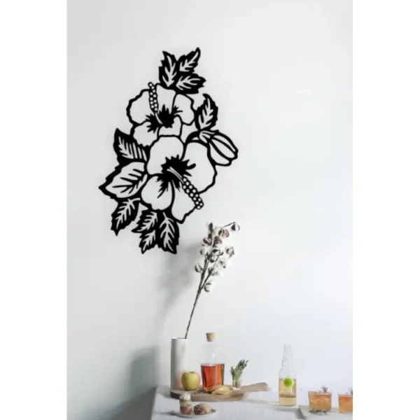 Beautiful Flower Wooden Wall Decoration – Elegant Floral Design for Your Home